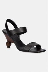 Weekend Max Mara magas sarkú bőrszandál Wkaaffetto - barna Női 40