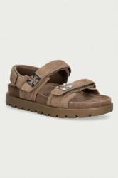 Tory Burch női velúr szandál Mellow Sport Sandal - bézs Női 39