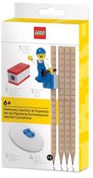 LEGO® Ceruza készlet, LEGO 4db HB ceruza, hegyezővel, radírral, mini figurával (53708)