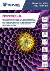 Victoria Fotópapír, lézer, A4, 200 g, fényes, kétoldalas, VICTORIA PAPER "Professional (COR_LVLG02)