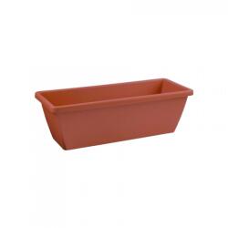elho Barcelona trough 70 cm terra színű, műanyag balkonláda