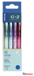 Pilot Zseléstoll készlet, 0, 32 mm, nyomógombos, PILOT "G-2 Bubble", kék, 4 különböző minta (COR_PG2449065)