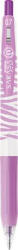 Zebra Zseléstoll, 0, 33 mm, nyomógombos, csíkos test, ZEBRA "Sarasa Clip Pastel", pasztell-lila (COR_TZ13987)