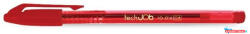 FlexOffice Golyóstoll, 0, 4 mm, kupakos, FLEXOFFICE "TechJob", piros (COR_FOGT016P)