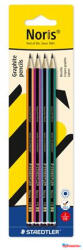 STAEDTLER Grafitceruza készlet, HB, hatszögletű, STAEDTLER "Noris® 120 colour edition", 4 darab (COR_TS120SBK4)