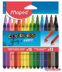Maped Színes ceruza és filctoll készlet, MAPED "Color'Peps INFINITY", 15+12 különböző szín (IMA984747) - nyomtassotthon