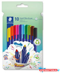 STAEDTLER Filctoll készlet, 1 mm, STAEDTLER "Triplus 323", 10 különböző szín (TS323C10) - nyomtassotthon
