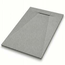 tech globe Zuhanytálca 100x80 szürke téglalap alakú vágott alacsony Smc szifon (TS-TRAY-C-100X80-GREY)