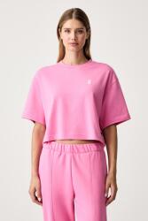 On crop top női pamut Club Boxy - rózsaszín L
