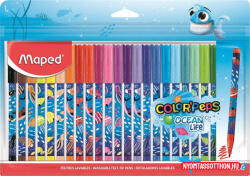 Maped Filctoll készlet, 2 mm, kimosható, MAPED "Color'Peps Ocean Life", 24 különböző szín (IMA845703) - nyomtassotthon