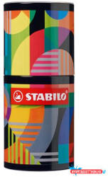 STABILO Filctoll készlet, hengeres fém doboz, 1 mm, STABILO "Pen 68 ARTY", 45 különböző szín (TST6845220) - nyomtassotthon