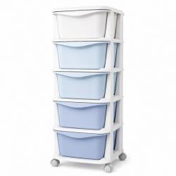 Raft pe roti cu sertare TONES 97x36x36 cm, albastru