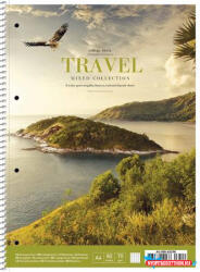 Shkolyaryk Publishing House Spirálfüzet, A4+, kockás, 80 lap, SHKOLYARYK "Travel", vegyes (COR_SB806529K)