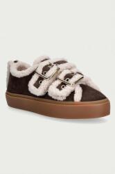 Inuikii Shearling Low Velcro Buckle sportcipő női velúr - barna Női 36