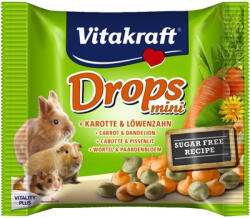Vitakraft Drops Mini sárgarépa, pittypang - jutalomfalat rágcsálóknak 40g