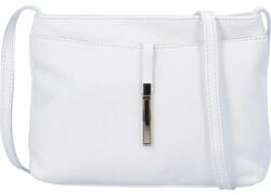  Flóra Prémium Valódi Bőr Női Keresztpántos Táska Fehér Elegáns (na-3112-white)