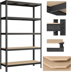 SONGMICS Konyhai könyvespolc Fém háztartási gépekhez Erős virágtartó polc 5 szintes Loft állvány (GLR060B01)