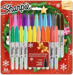 Sharpie Alkoholos marker készlet, 1 mm, kúpos, SHARPIE Fine Point , 24 különböző szín (NSH2065405/NSH2164520) - fodicoaruhaz