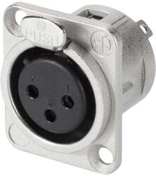 Neutrik Conector XLR Silver Female montaj