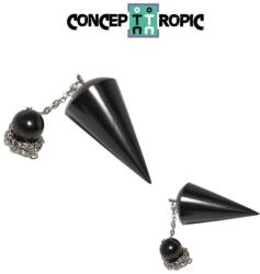  Pendul Shungit Diamant - Protectie EMF 43x19 mm - 1 Buc