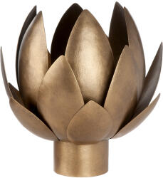  „Lotis lótusz formájú, fém mécsestartó - 19 cm bronz (64504 - B)