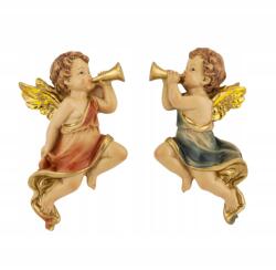 DekoracjaDomu Angyalka figura trombitával karácsonyi dekoráció egész éves fali dekoráció (172034)