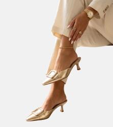 Gemre Hers Arany Magassarkú Flip-flop papucs Luna Díszített méret 39 (N25-191 GOLD)