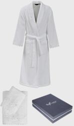 Soft Cotton PERLA fürdőköpeny + törölköző + fürdőlepedő + box S Fehér / White