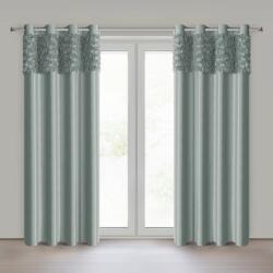 Takoy Mentaszínű bársony sötétítő függöny 3D-s rózsa applikációval 140x250 cm ringlivel - ROSES Eva Minge
