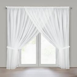 Takoy Fehér függöny szett csipkével és megkötővel 400x250 cm ráncolószalaggal - CAROLINE