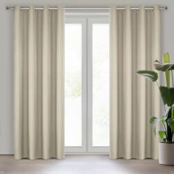 Takoy Draperie bej închisă, din țesătură mată și netedă, 140x250 cm, cu inele - RITA