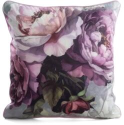 Takoy Bársony díszpárnahuzat 45x45 cm rózsaszín-lila növényi mintával VELVET 212