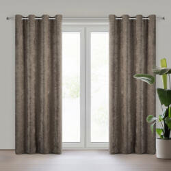Takoy Ringlis sötétítő függöny világosbarna zseníliából 140x250 cm - VANI