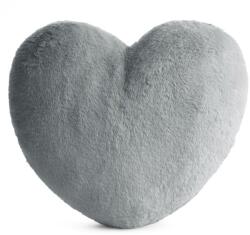 Takoy Pernă în formă de inimă, 45x45 cm, din blană artificială plăcută culoare argintie