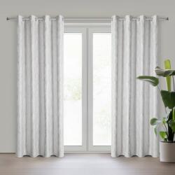 Takoy Bársonyos velúr sötétítő függöny fehér-ezüst 140x250 cm ringlivel - ARNITA