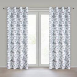 Takoy Bársony sötétítő függöny fehér-rózsaszín virágmintával 140x250 cm ringlivel - BEVERLY