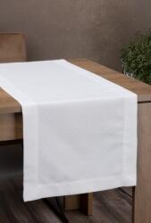 Takoy Asztali futó fehér 40x140 cm ELLEN apró ezüst pöttyökkel és elegáns szegéllyel