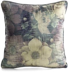 Takoy Bársony díszpárnahuzat 45x45 cm lila-sötétkék növényi mintával VELVET 201