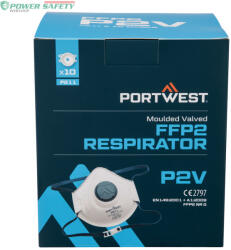 Portwest Formázott FFP2 szelepes légzőkészülék (Pk10) - Fehér