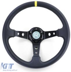  Sportkormány mélyített TYPE 1 valódi bőr fekete 350mm Momo Sparco-hoz (ODPAR6013195)