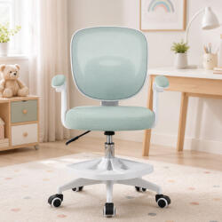 ProCart Scaun de birou pentru copii si adolescenti, ergonomic, cu suport pentru picioare, verde menta (SETMC266AQUA)