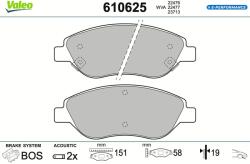 VALEO Set placute frana VALEO 610625 (610625)