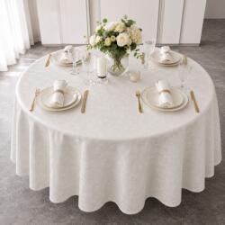 Pucioasa Fata de masa teflonata, rotunda, diametru 160cm, Crem cu imprimeu ornamental F4 Fata de masa