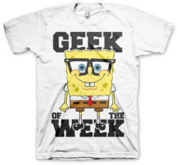 HYBRIS tricou bărbați SpongeBob Squarepants- Geek Of The Week - White - HYBRIS - NIC-1-SB004-H49-10-WH