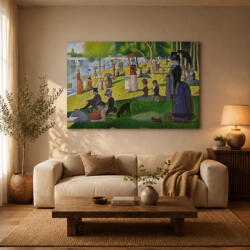  Georges Seurat -Vasárnap délután a Grande Jatte-szigeten vászonkép (377382)