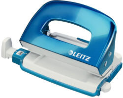 Leitz Perforator LEITZ Mini 5060, 10 coli - albastru metalizat (L-50601036) - siscom-papetarie