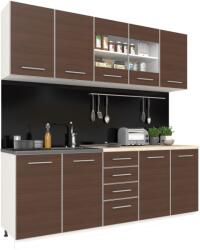 haaus Bucatarie Riga, Pin Inchis/Alb, L 200 cm (911188)