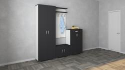 haaus Set Hol Como V6, Antracit/Alb, L 200 cm (914721)