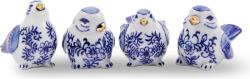 Polspotten Figurine decorative Blue Bird Family alb-albastre, set 4 piese (230-300-191)