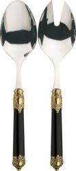 Casa Bugatti Tacâmuri pentru salată Rinascimento negre, în cutie cadou, set 2 piese (RIDN-N2414/15)